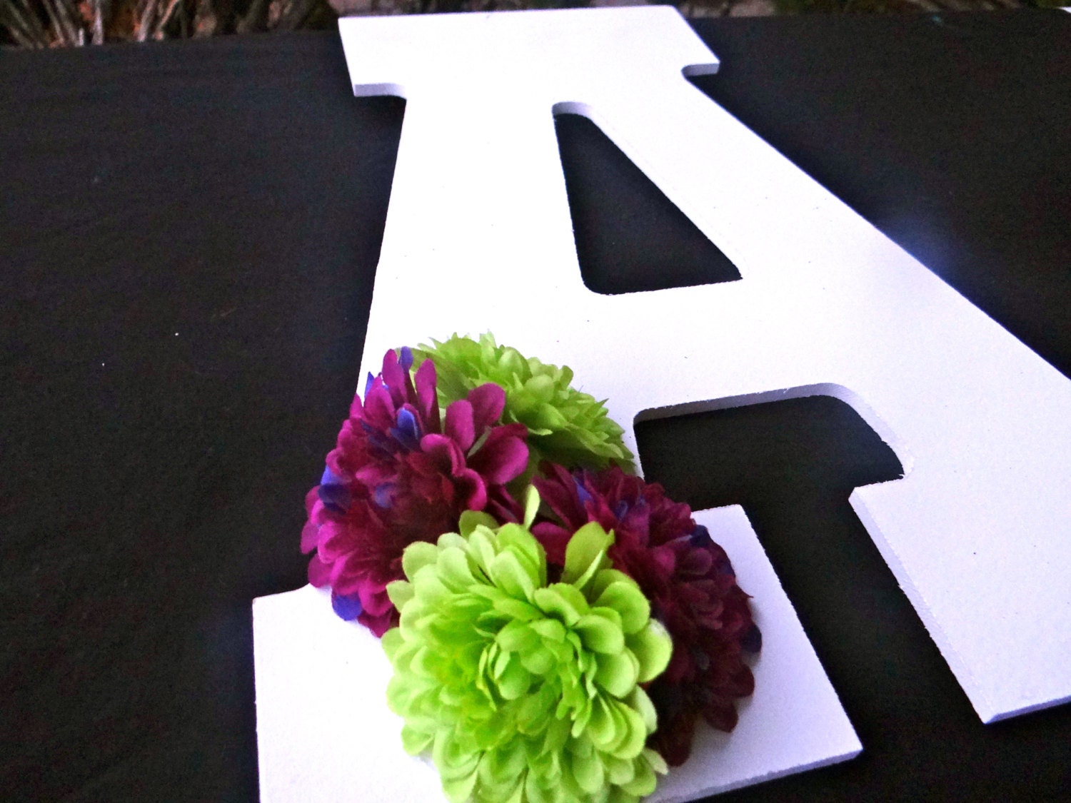 Flower Decorated Capital Letter For Decoration-Party, Home, Nursery-