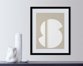 S Abstract Letter Art Print - 8x10, letter, font, nursery art, typography, modern art, home decor, initials, monogram, wedding gift