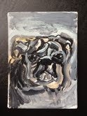 Acrylic Bulldog Painting on Canvas