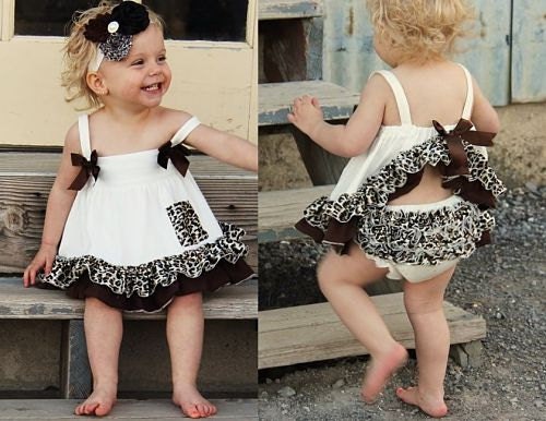 Brown Leopard Swing Top Set