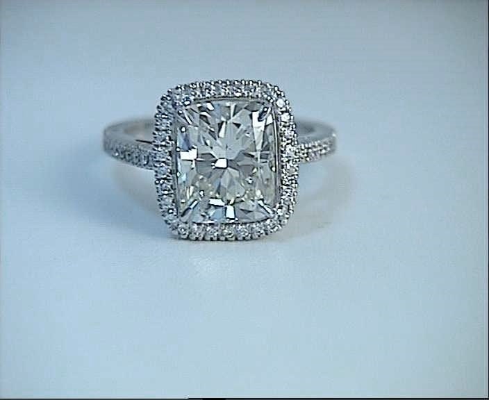 Engagement Ring 6.05ct Cushion cut Diamond Engagement GIA certified  Ring 18kt White Gold BLUERIVER47 on Etsy Fine Jewelry