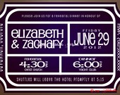 Your Ticket to a Good Time - Ticket Themed Invitation, Save the Date - Made to Order