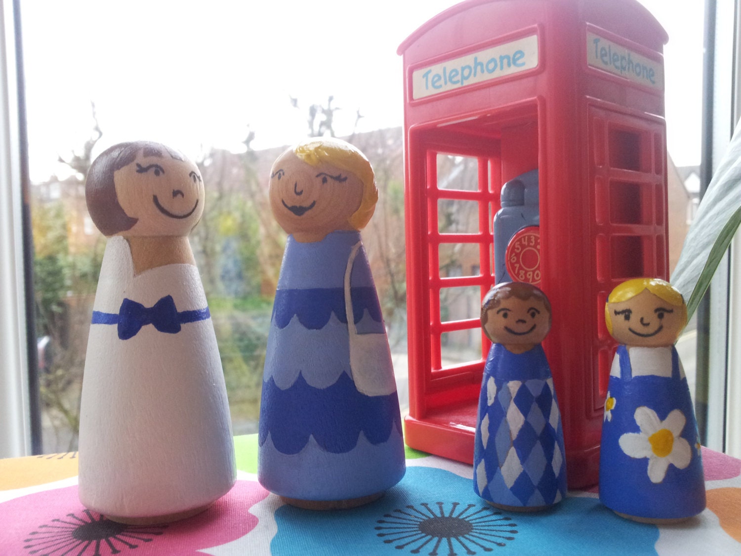 Individual Hand painted and Decoupage Wooden Dolls