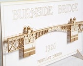 Laser Cut Bridge Card - Scale Model - Oregon Landmark - Laser Cut - Architectural
