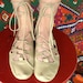 Vintage Leo's lace up  leather Ballet slipper