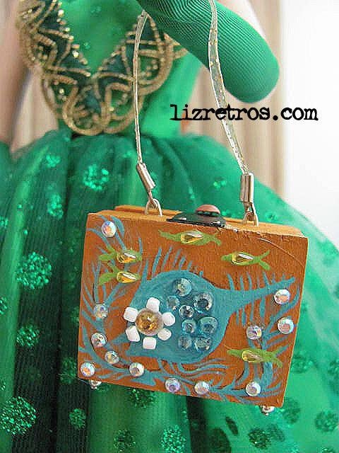 Gene, Lalka and Pals  Repro Enid Collins Style Sea Garden Box Purse by RETROS