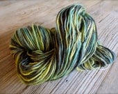 lamb's pride in kelp - wool and mohair watercolor glaze handpainted worsted yarn