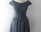 50s tulle prom dress vintage style polka dot party dress