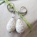 White and Gold Ornate Dangle Earrings - Wedding Bride - Vintage Inspired