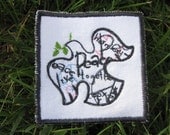 Peace Love Sew on Dove Patch