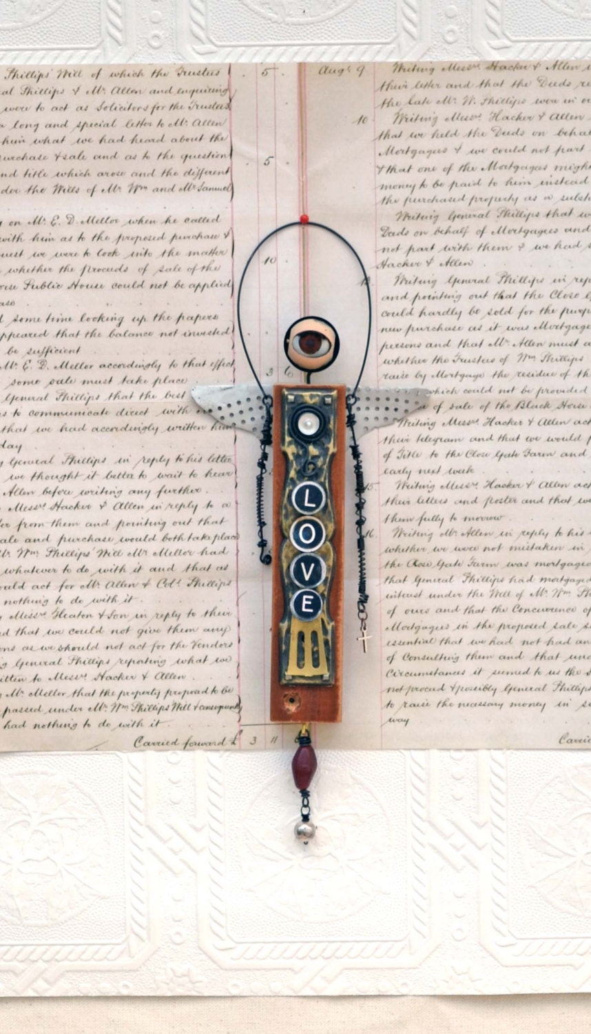Original Assemblage MIxed Media - Love Angel