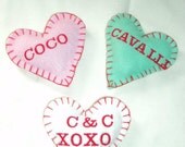 PERSONALIZED/CUSTOM Organic Catnip Conversation Heart toys for Valentines Day (package of 3)