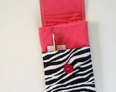 eReader Sleeve, Kindle Case, Zebra Print with Hot Pink