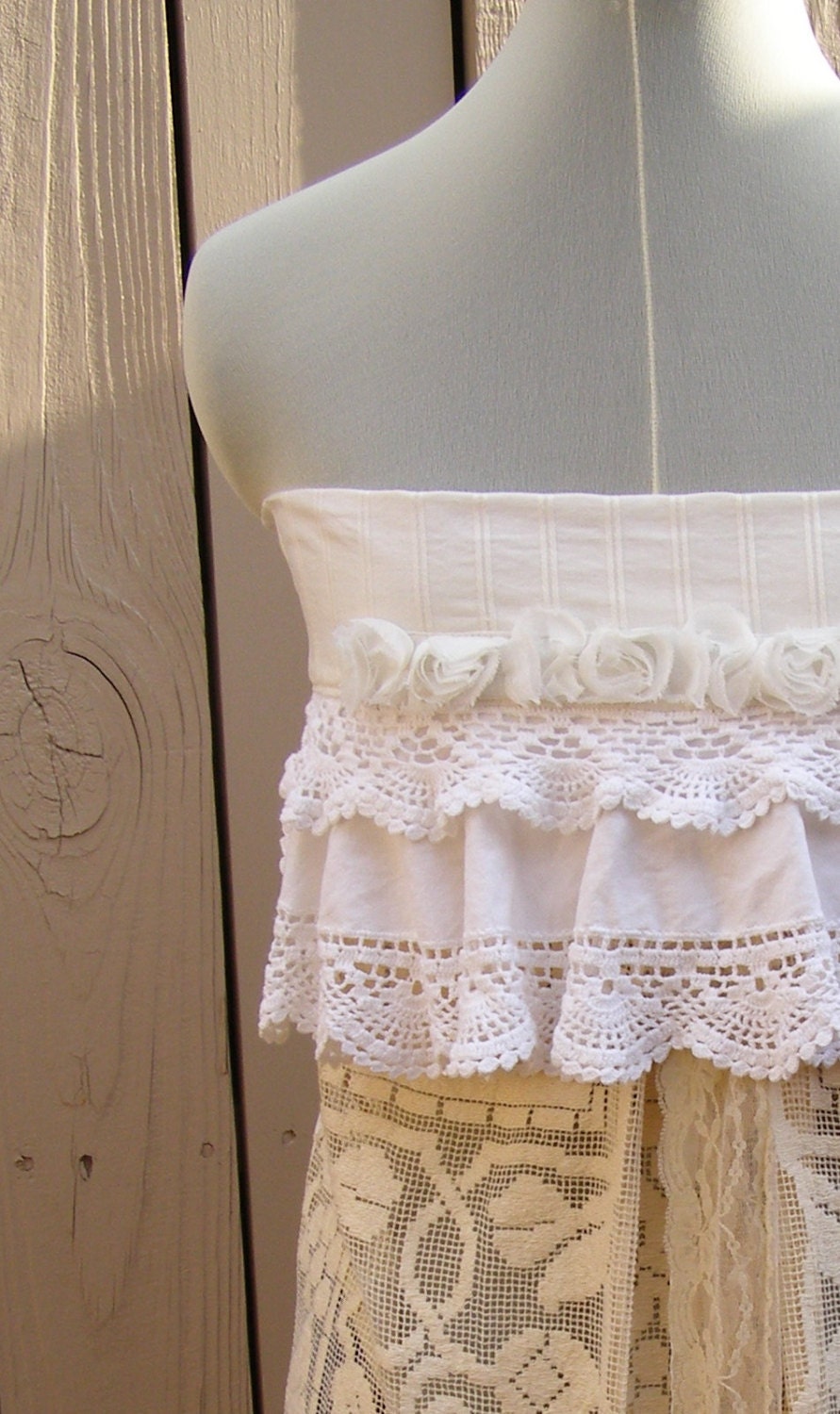Strapless Vintage Lace Top Boho Hippie Chic Beach Baby