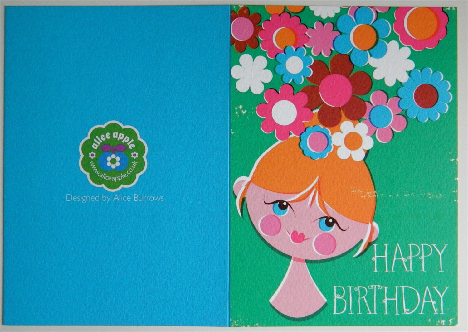 Retro Birthday Card by alice apple - Flower Head
