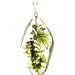 Heather Moss Mix Pendant, Large Irregular Resin Necklace with Sterling Silver Chain
