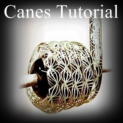 9 Different Canes Lampwork Glass Bead Tutorial - Step by Step instructions Instant Download