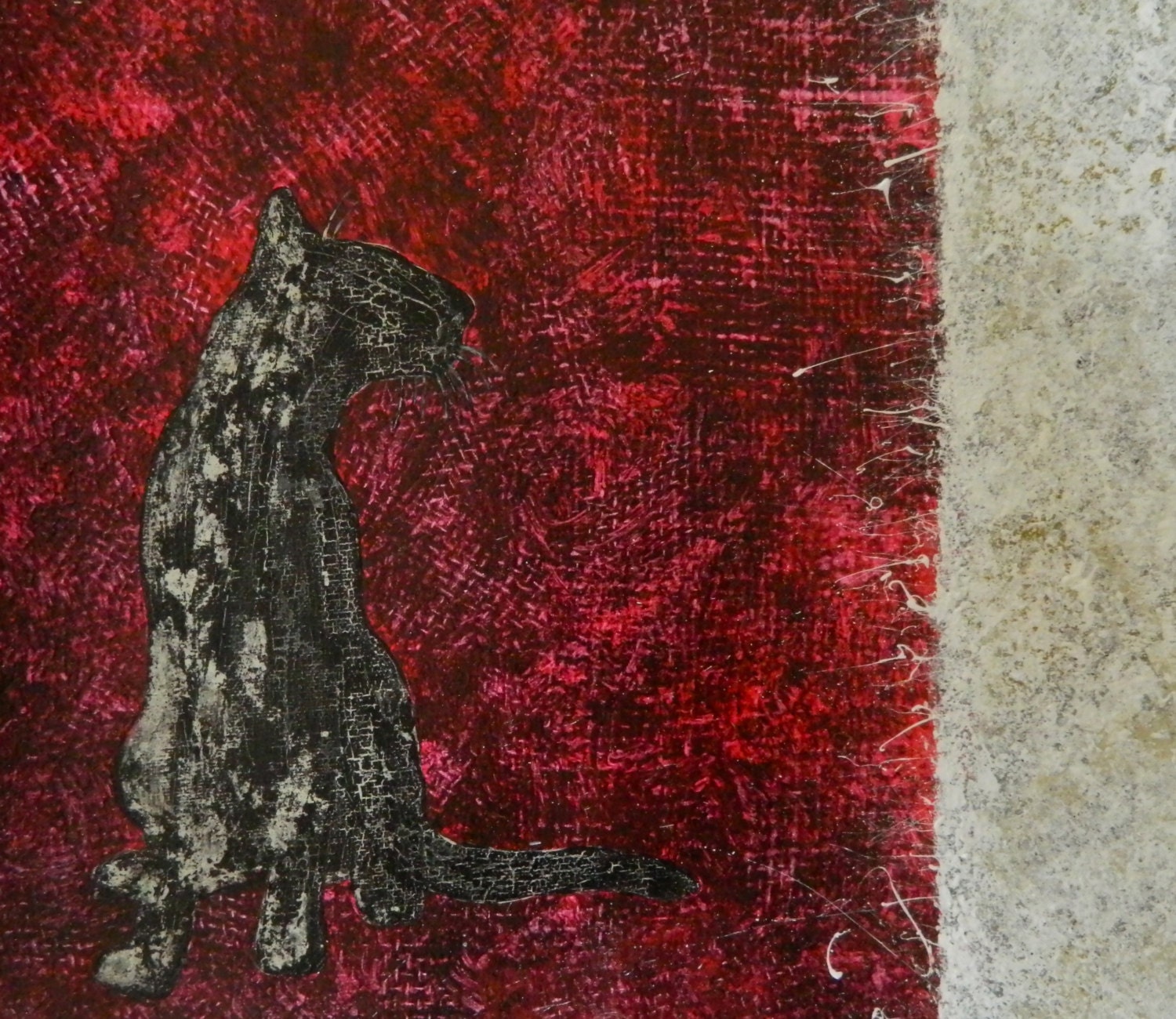 Black Cat Painting For Charity