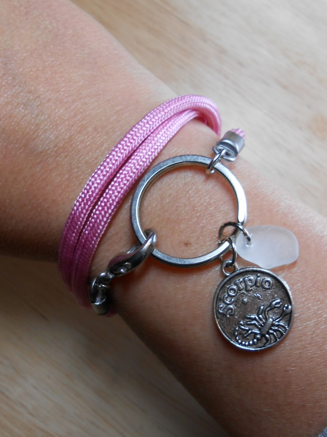 Sea Glass Wrap Bracelet - Nautical Ring Jewelry - TRAVELLER