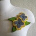 one of a kind large felt flower brooch no. 1 in mustard and gray, ready to ship