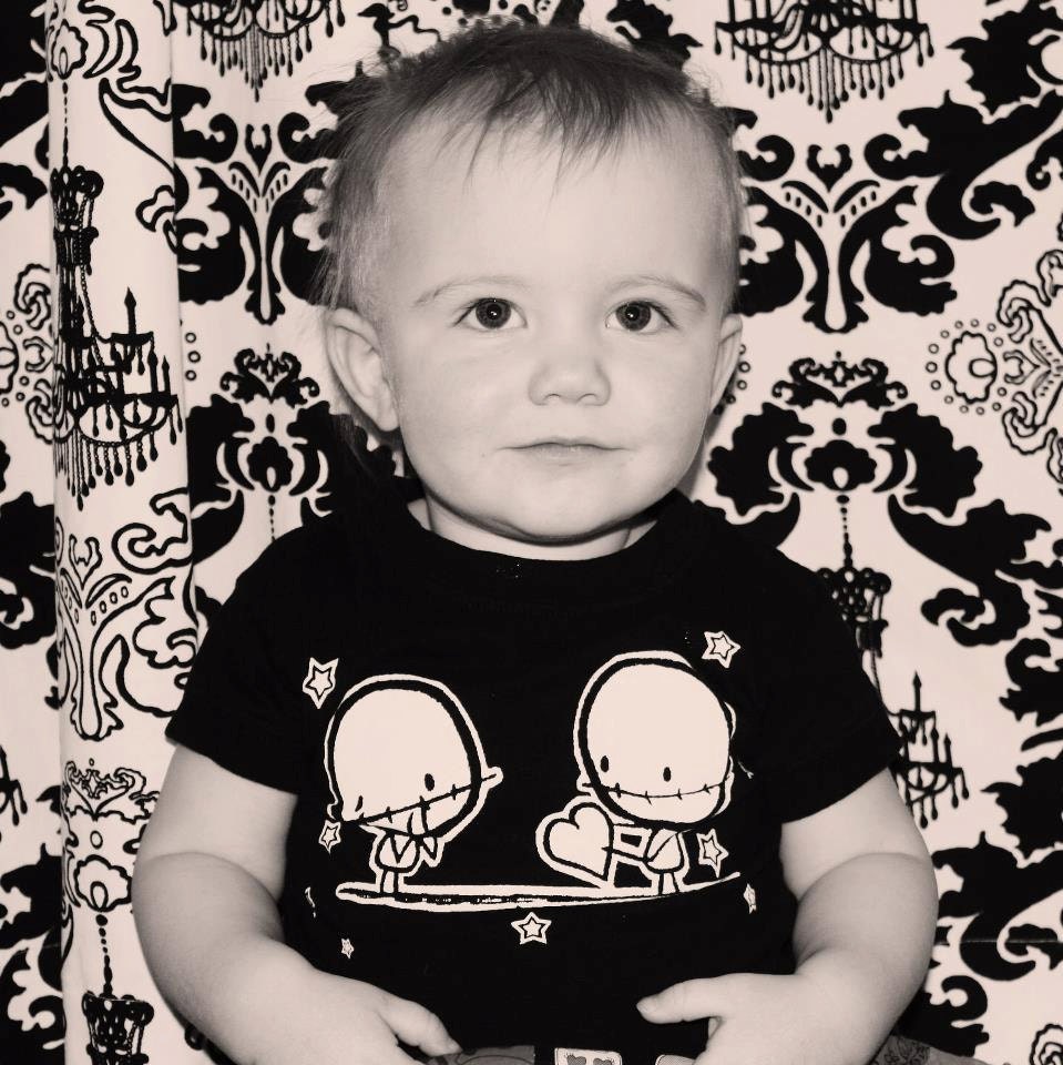 Baby Zombie Lovers Cool Punk  black t-shirt Alternative Rock Goth