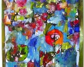 Abstract painting, 40 x 30 cm or 12 x 16 inches approx