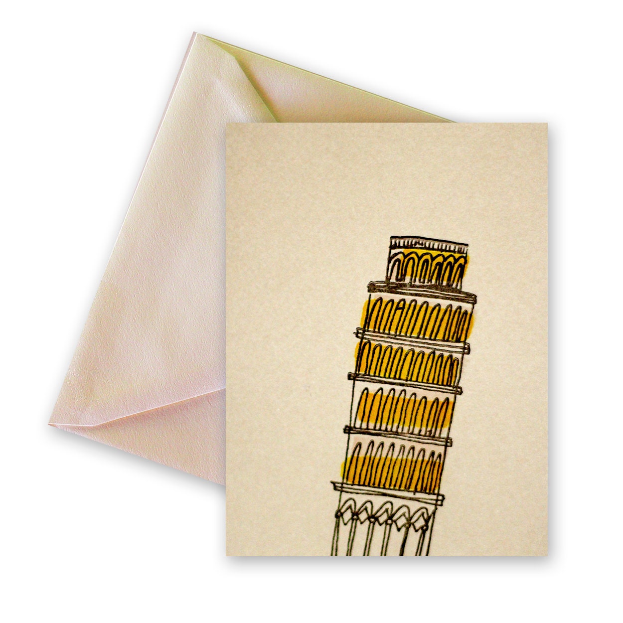 PISA - ITALY - letterpress notes, boxed set of 6.
