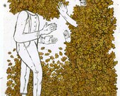 The Lady in the Leaves (original drawing, 2013)