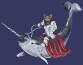 Men's Sir Catspian T-shirt, Cat tee, narwhal tshirt, shirt Available S-2XL