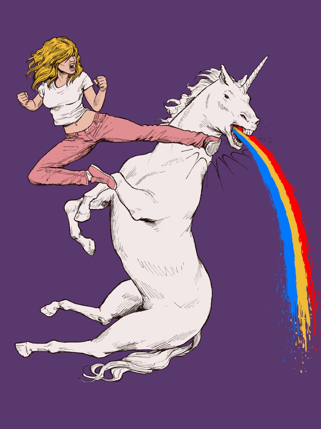 Bloodsport Barbie, Unicorn, Rainbow, Womens S-2XL Available