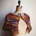Knit Capelet  Purple. Gold. Green. Sunset.  Bohemian lady.