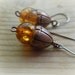 Acorn Earrings Amber surgical steel earwires