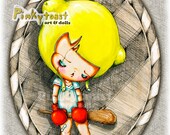 Boxer Wear Your Lemon Skin-Sad Eyed Lemonade Girl Fairy Tale-Pinkytoast Art Print-8x10