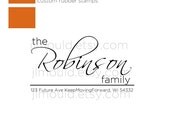 Personalized Family Custom Return Address Clear Rubber Stamp 0009  - Red Rubber or Clear