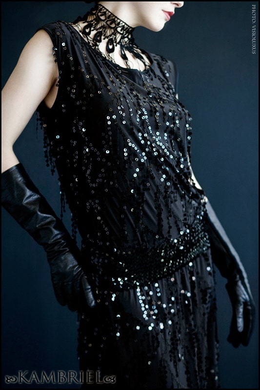 Speakeasy Dress by Kambriel  - All-Black, Custom Made for You