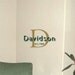 Personalized Name and Initial Monogram Wall Decal Vinyl Wall Art Sticker