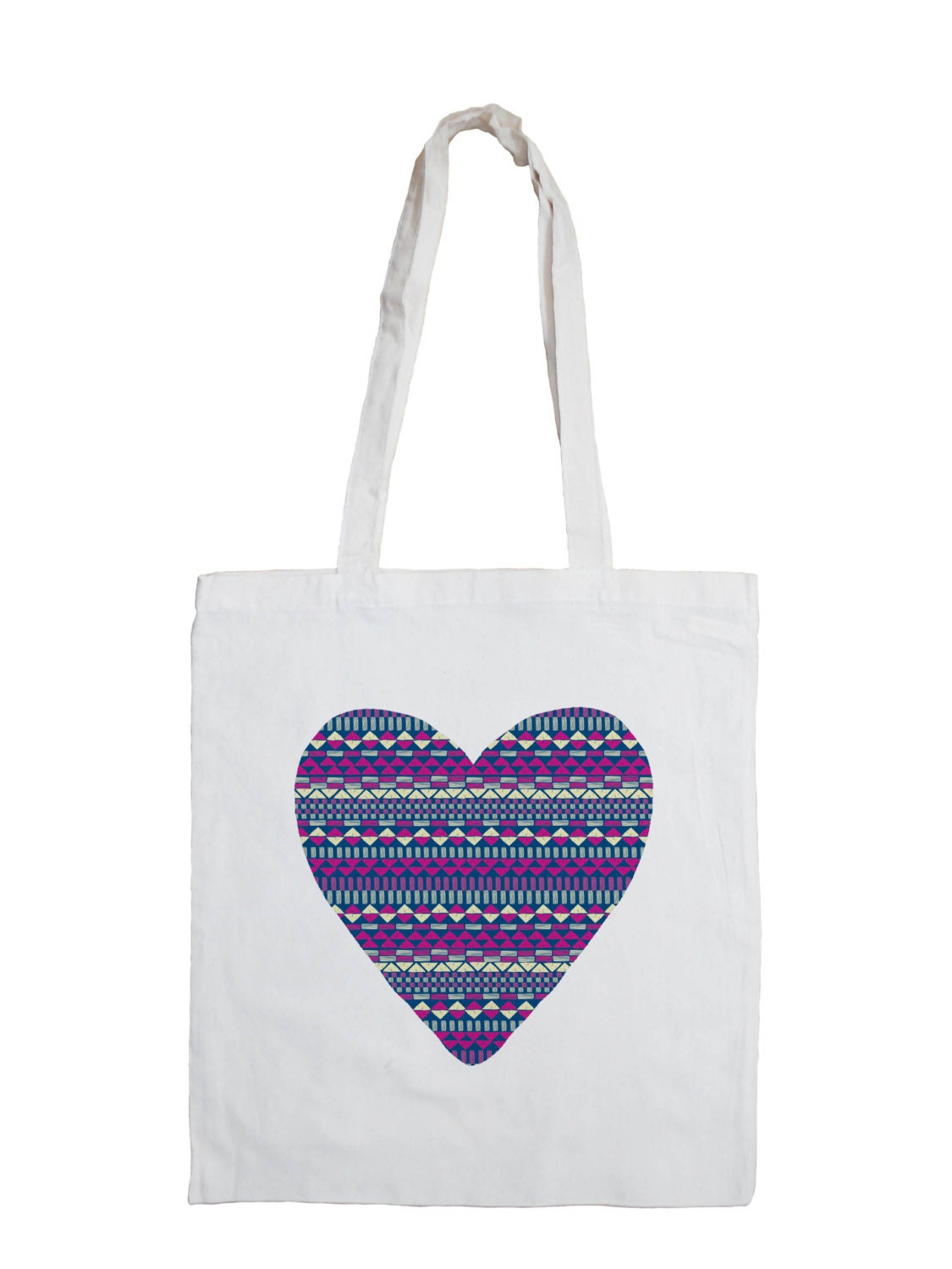Aztec Heart Tote Bag