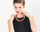 Pod Necklace - Metal, Wood & Glass