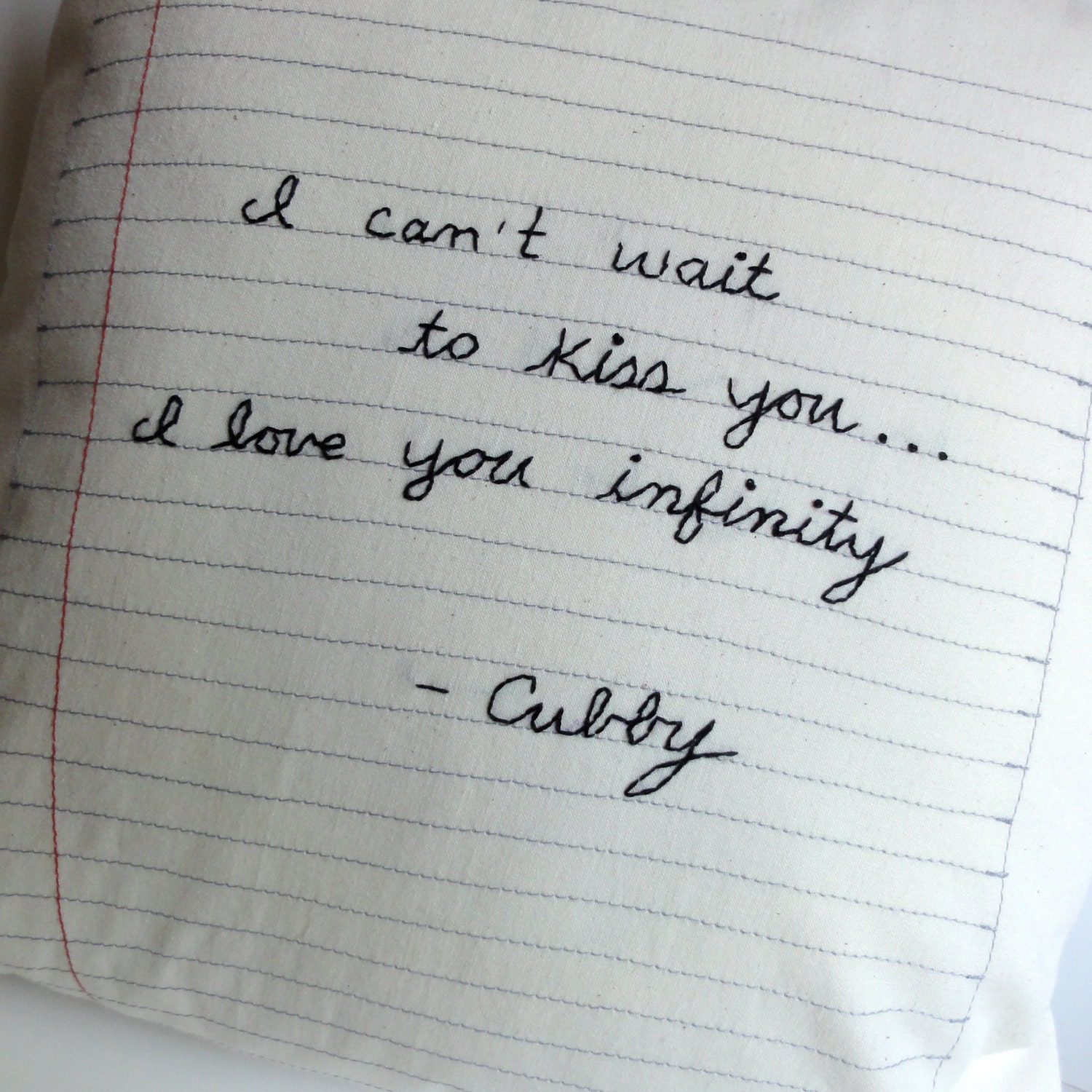 Custom Love Note Pillow