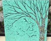 RESERVED for Philip - Original Abstract Painting - Tree of Life Painting - Contemporary 12X12 - Abstract Modern - Wall Art - ebsq