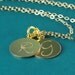Personalized initials necklace - 14K Gold Filled two initial necklace