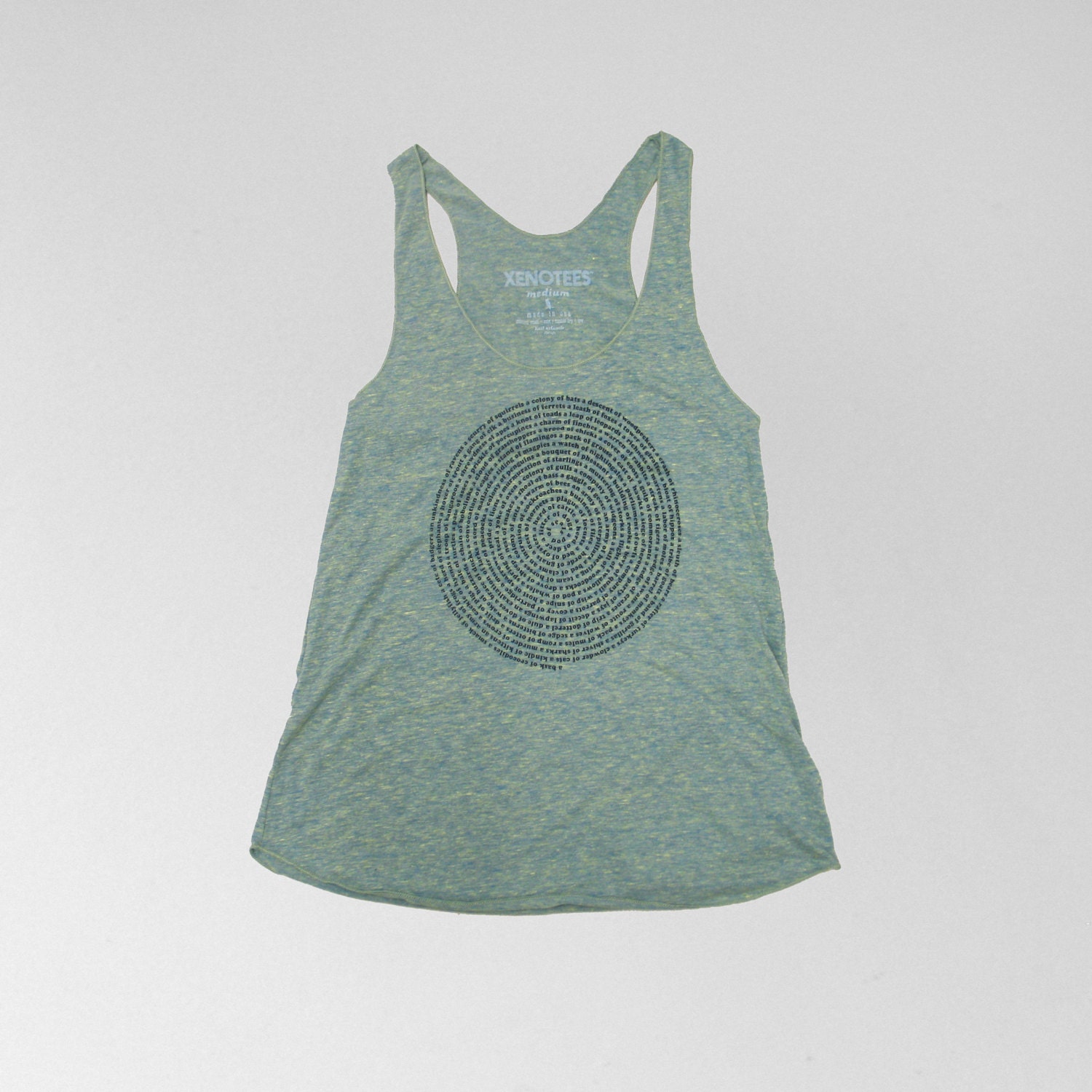 Womens Tank Top - tri-blend American Apparel tank top in Green - spring fashion womens clothing, summer top, typography