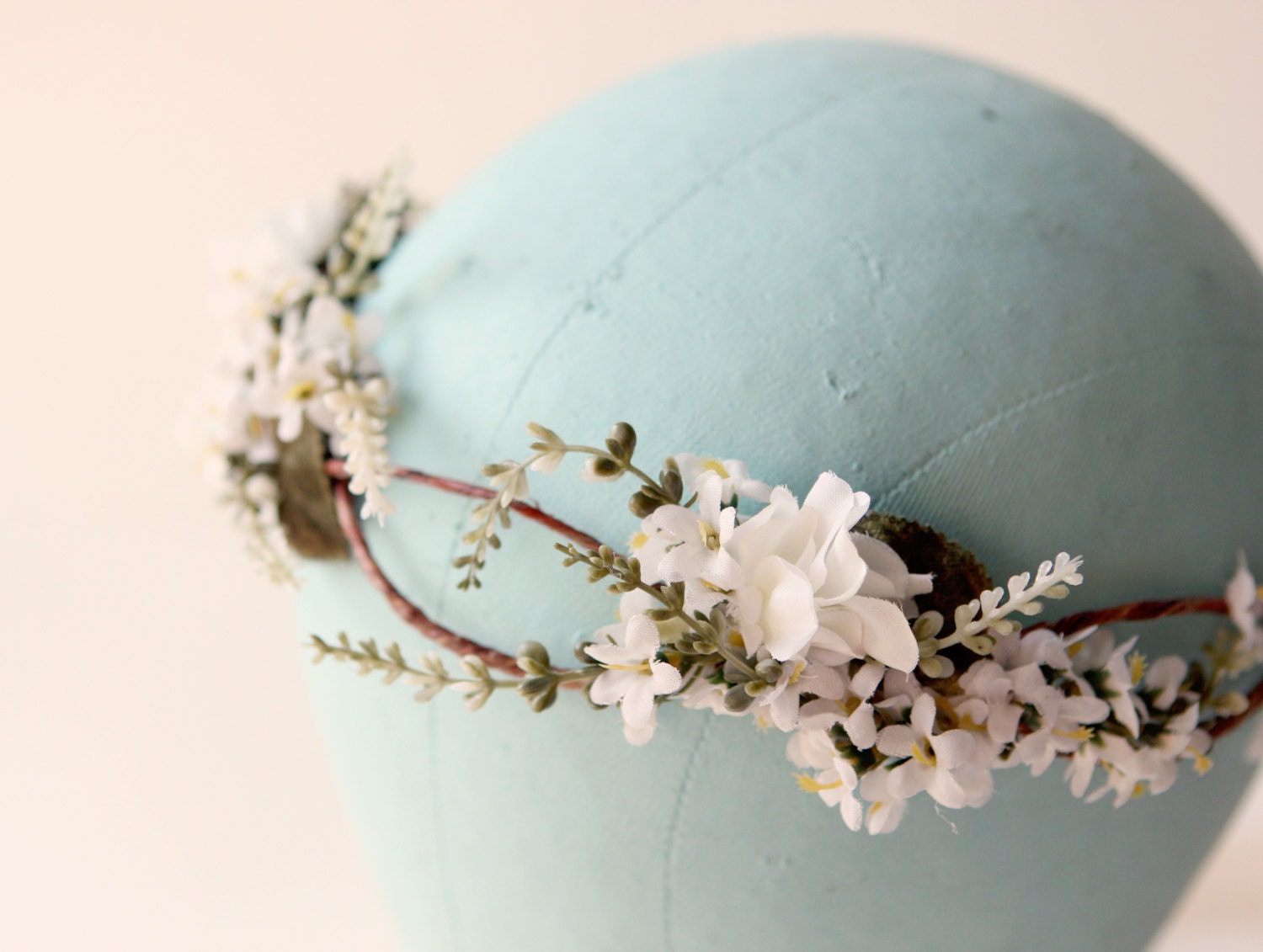 Flower crown, Woodland wedding accessory, Bridal hair crown, Bridal headpiece - SONATA