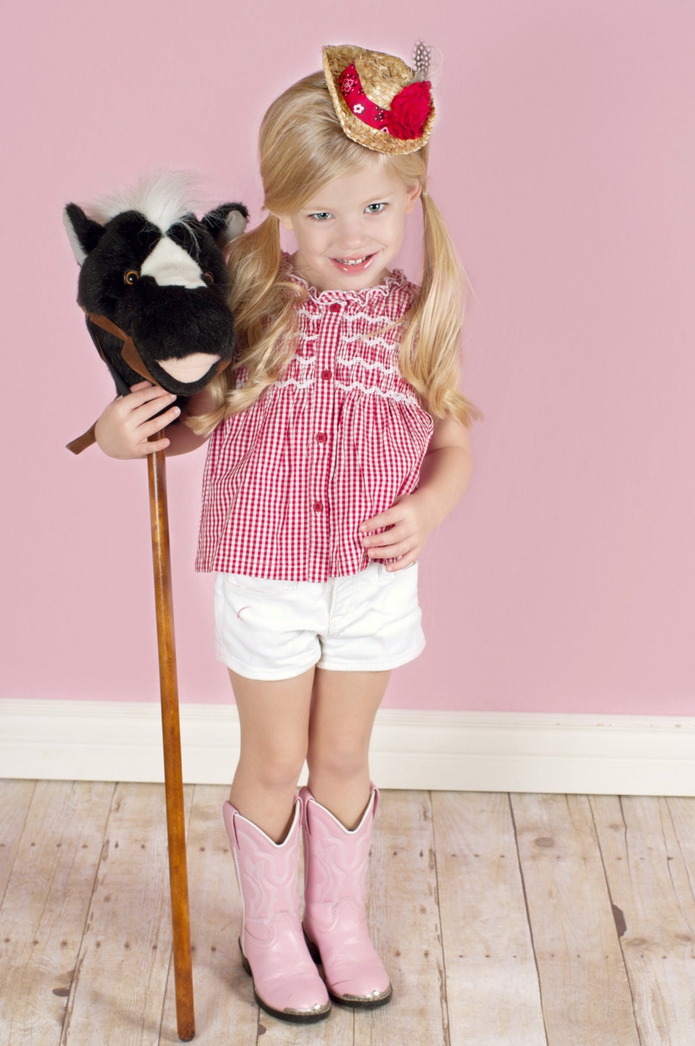 Cowboy Mini Top Hat Fascinator straw cowgirl photo prop headpiece pageant