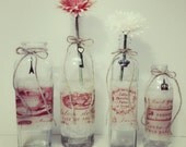 Vase,Wedding Vase,Wedding Decor,French Country Wedding,Flower Bottle,Flower Vase,Tall Glass Bottle, Shabby Chic Wedding
