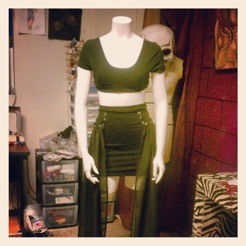 Gloomy draped skirt