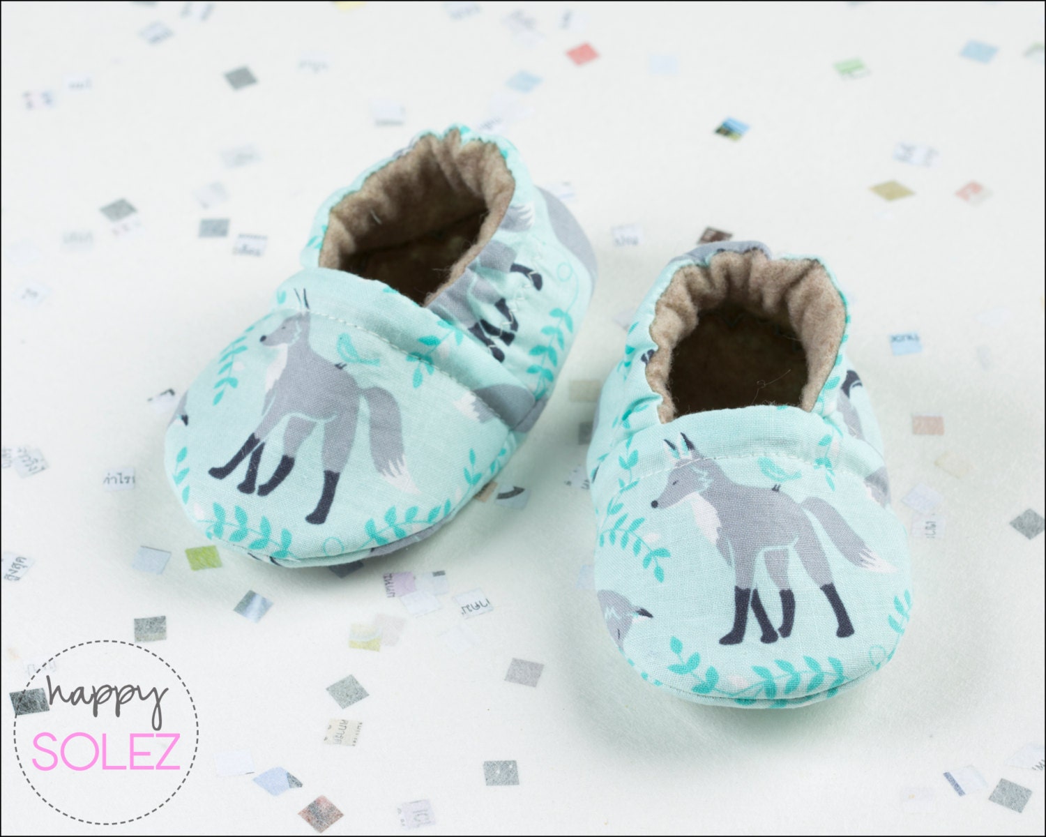 Blue Fox // Baby Booties // Eco Friendly // Crib Shoes // Soft Sole // Accessories for Baby