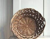 Large Vintage Handwoven Willow Basket / Vintage Storage, Rustic, Natural Decor