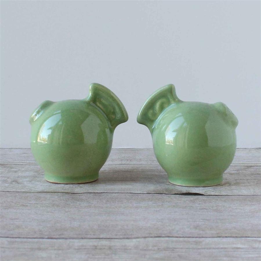 Sale: Was 11.00 Seafoam Green Salt and Pepper Shakers