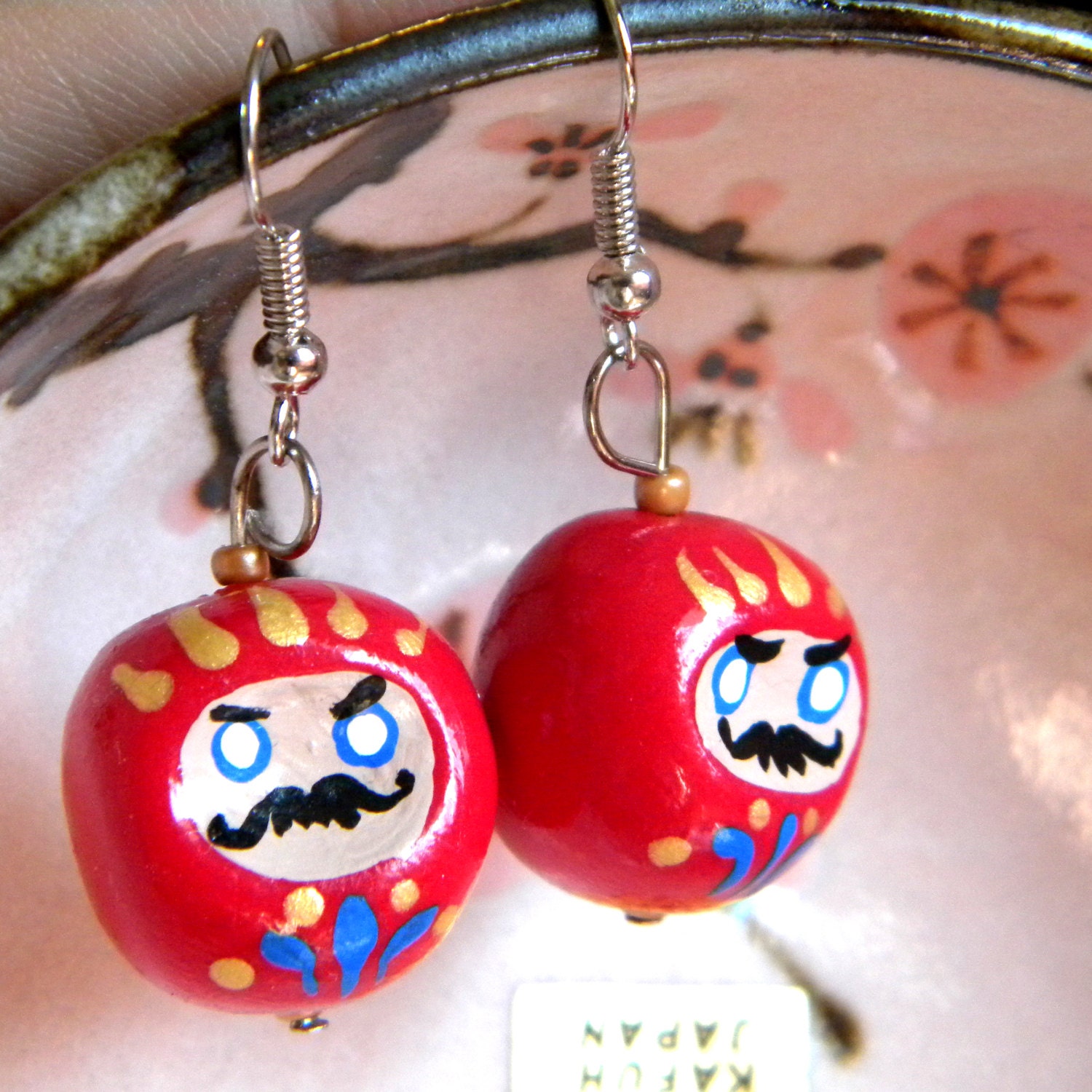 Daruma Earrings